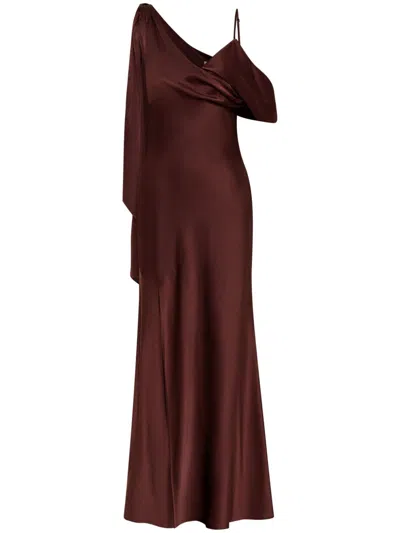 Nicholas Mirabelle Dress In Dark Brown