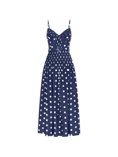 Nicholas Mireille Pintuck Dress In Blue