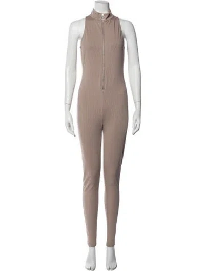 Pre-owned Nicholas Mock Neck Jumpsuit In Neutral