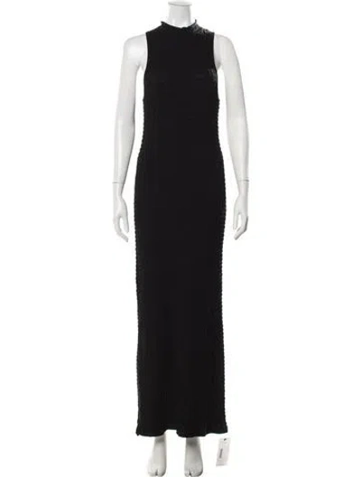 Pre-owned Nicholas Mock Neck Long Dress In Black