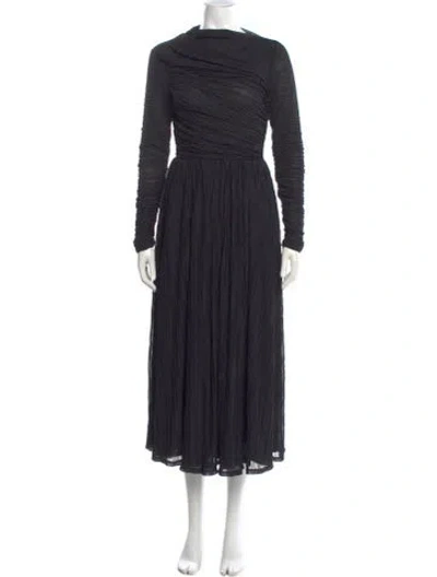 Pre-owned Nicholas Mock Neck Long Dress W/ Tags In Black