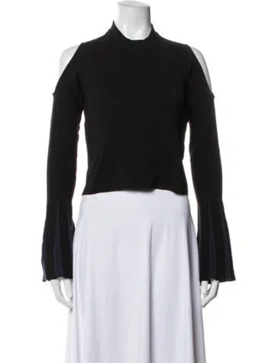 Pre-owned Nicholas Mock Neck Long Sleeve Top In Blue