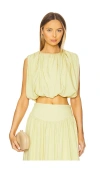 Nicholas Nadira Bubble Top In Sage