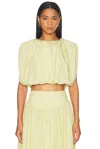 Nicholas Nadira Bubble Top In Pistachio