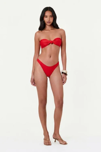 Nicholas Naia Knot Bikini Top In Red