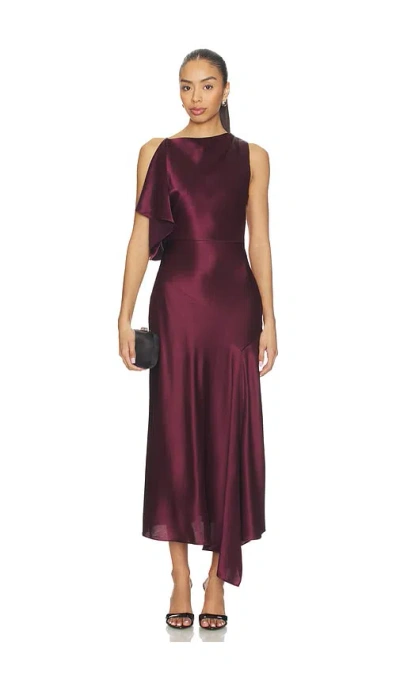 Nicholas Nayara Dress In Burgundy