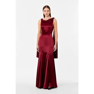 Nicholas Nicolette Dress In Burgundy
