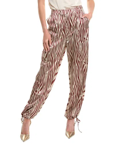 Nicholas Nori Utilitarian Drawcord Pant In Red