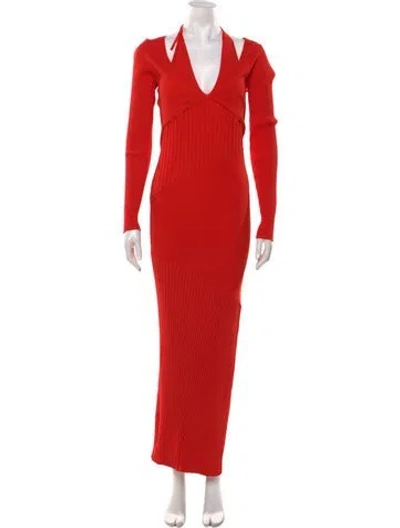 Pre-owned Nicholas Nylon Long Dress In Orange