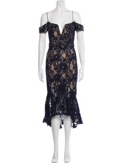 Pre-owned Nicholas Nylon Midi Length Dress In Blue