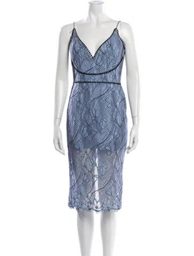 Pre-owned Nicholas Nylon Midi Length Dress In Blue