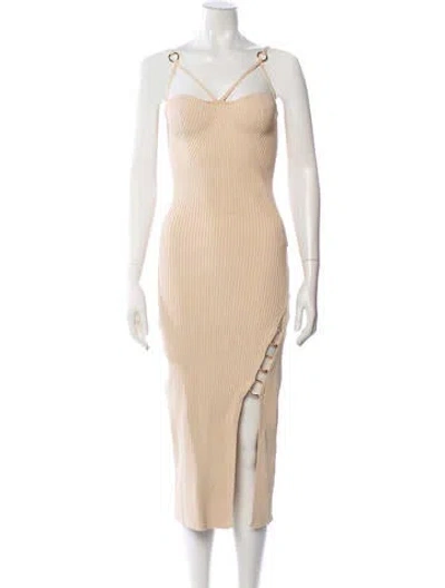 Pre-owned Nicholas Nylon Midi Length Dress In Neutral