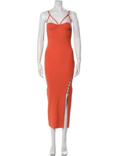 Pre-owned Nicholas Nylon Midi Length Dress In Orange