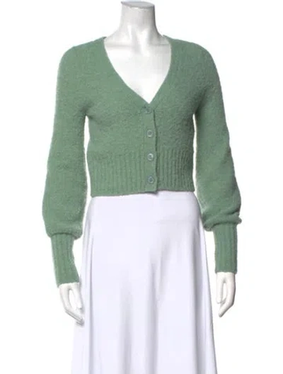 Pre-owned Nicholas Nylon V-neck Sweater In Green