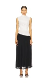 Nicholas Callie Sleeveless Asymmetrical Top In 乳白色&黑色