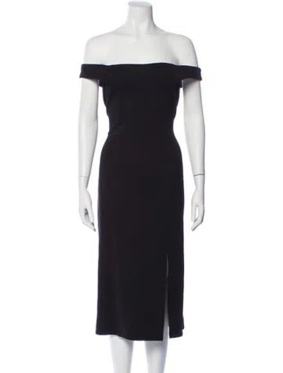 Pre-owned Nicholas Off-the-shoulder Midi Length Dress In Blue