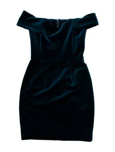 Pre-owned Nicholas Off-the-shoulder Mini Dress In Blue