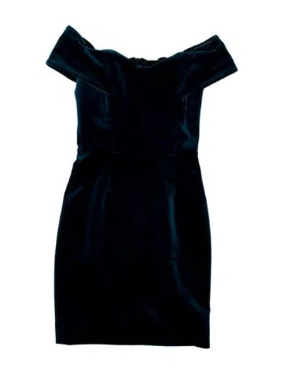 Pre-owned Nicholas Off-the-shoulder Mini Dress In Blue