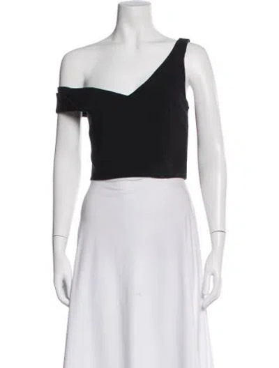 Pre-owned Nicholas Off-the-shoulder Sleeveless Crop Top In White