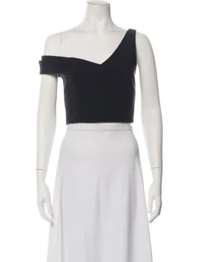 Pre-owned Nicholas Off-the-shoulder Sleeveless Crop Top In White