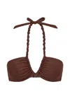 Nicholas Ondine Macramé Bikini In Brown