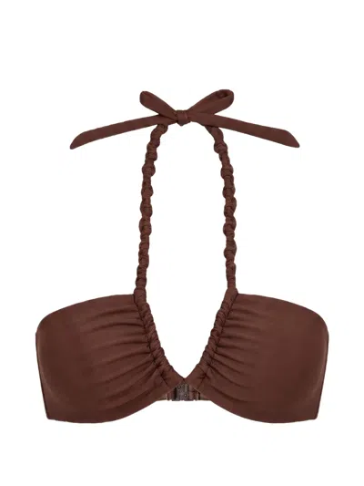 Nicholas Ondine Macramé Bikini In Brown