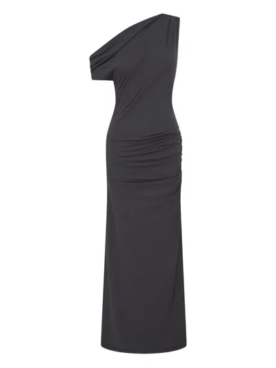 Nicholas One-shoulder Maxi Dress In Black