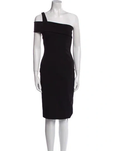 Pre-owned Nicholas One-shoulder Knee-length Dress In Black