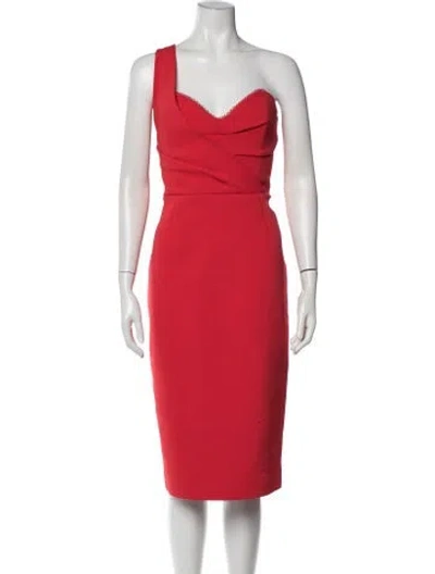 Pre-owned Nicholas One-shoulder Knee-length Dress W/ Tags In Red