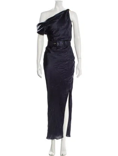 Pre-owned Nicholas One-shoulder Long Dress In Blue