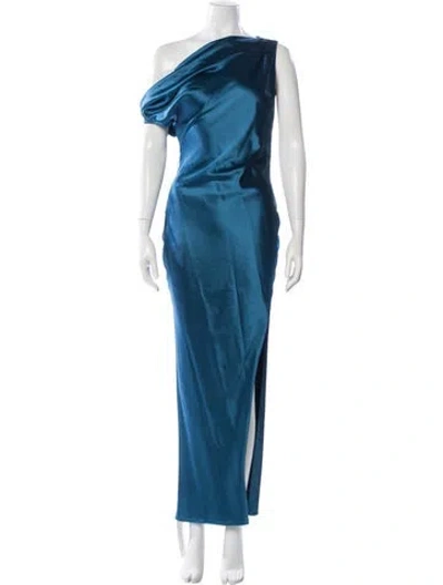 Pre-owned Nicholas One-shoulder Long Dress In Blue