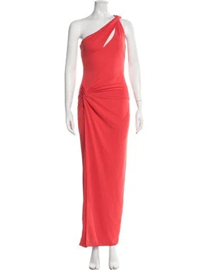Pre-owned Nicholas One-shoulder Long Dress In Pink