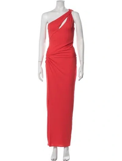 Pre-owned Nicholas One-shoulder Long Dress In Pink