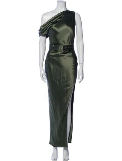 Pre-owned Nicholas One-shoulder Long Dress W/ Tags In Green