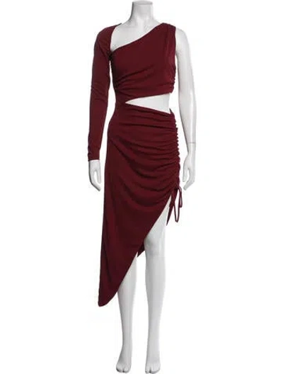 Pre-owned Nicholas One-shoulder Mini Dress In Red