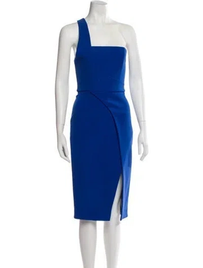 Pre-owned Nicholas One-shoulder Mini Dress W/ Tags In Blue