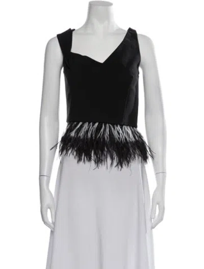 Pre-owned Nicholas One-shoulder Sleeveless Top In Black
