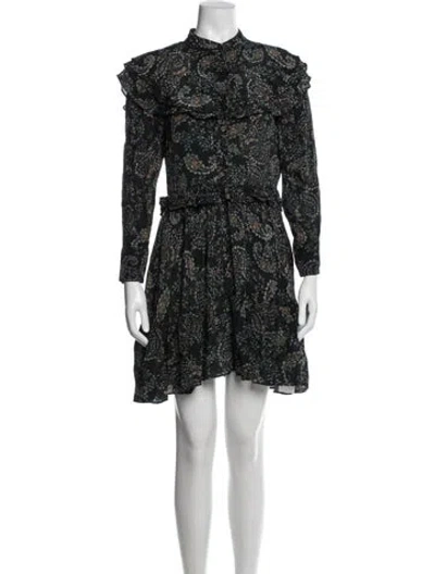 Pre-owned Nicholas Paisley Print Mini Dress In Black