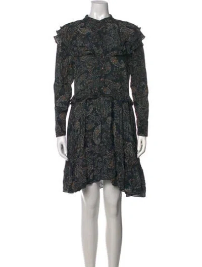 Pre-owned Nicholas Paisley Print Mini Dress W/ Tags In Black