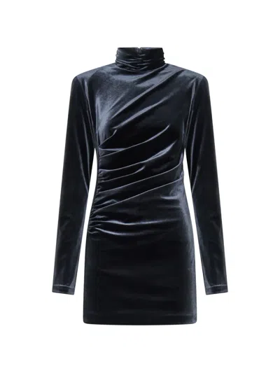 Nicholas Pilar Draped Dress In Blue