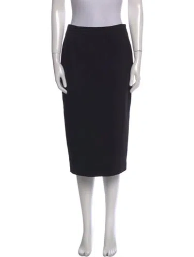 Pre-owned Nicholas Pleated Accents Knee-length Skirt In Black