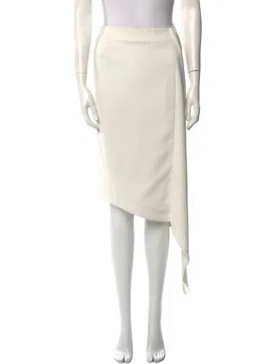 Pre-owned Nicholas Pleated Accents Knee-length Skirt In Neutral