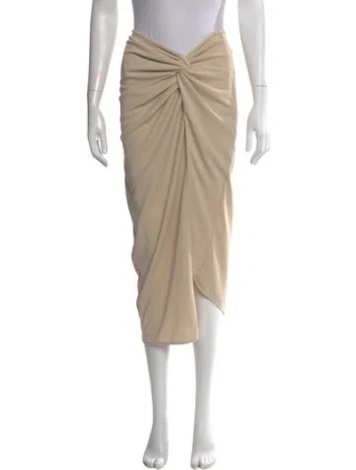 Pre-owned Nicholas Pleated Accents Midi Length Skirt In Neutral