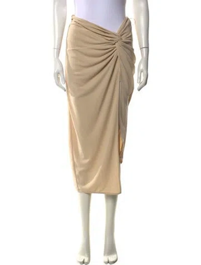 Pre-owned Nicholas Pleated Accents Midi Length Skirt In Neutrals