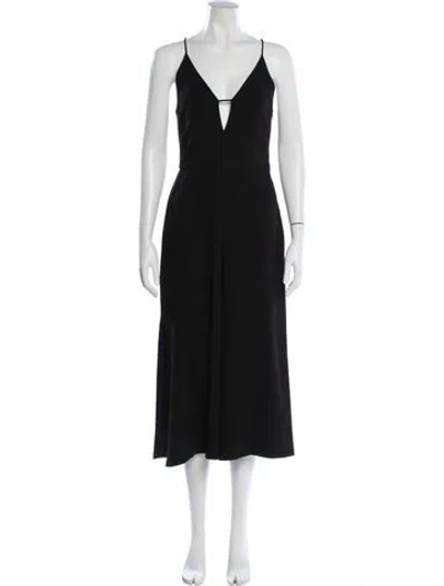 Pre-owned Nicholas Plunge Neckline Jumpsuit In Black