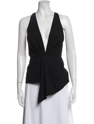 Pre-owned Nicholas Plunge Neckline Sleeveless Top In Brown