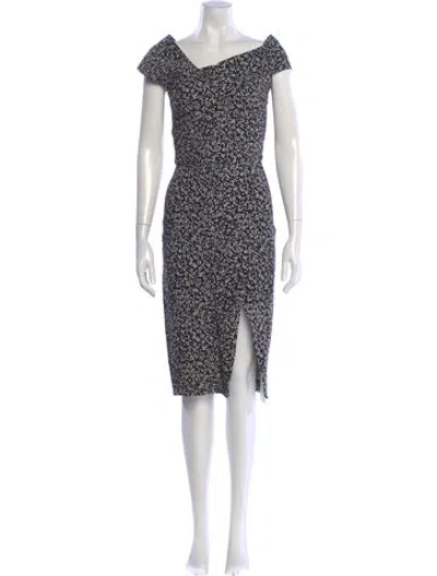 Pre-owned Nicholas Printed Midi Length Dress In Multi