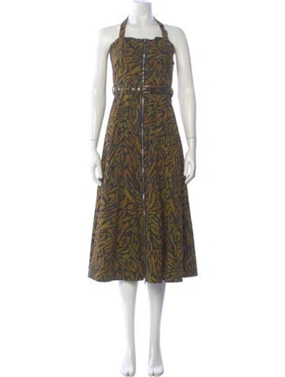 Pre-owned Nicholas Printed Midi Length Dress In Multi