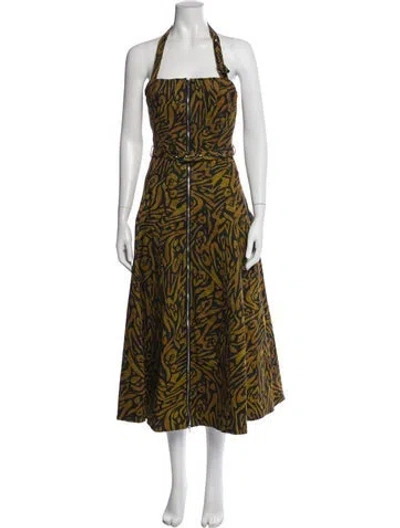 Pre-owned Nicholas Printed Midi Length Dress W/ Tags In Multi