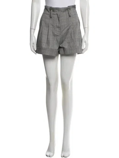 Pre-owned Nicholas Printed Mini Shorts In White